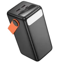 power bank BOROFONE BJ66B Magnifico 60000mAh 22.5W QC3.0 PD20W 2USB, type-c, ліхтарик  чорний), мініатюра зображення № 3