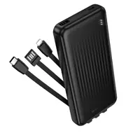 power bank BOROFONE BJ79 Clever 10000mAh USB, Lightning, Type-C чорний), мініатюра зображення № 6