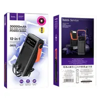 power bank Hoco DB33 Sun Solar 30000mAh PD20W, QC3.0, Lamp, чорний), мініатюра зображення № 3