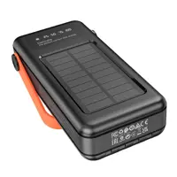 power bank Hoco DB33 Sun Solar 30000mAh PD20W, QC3.0, Lamp, чорний), мініатюра зображення № 6