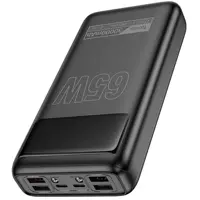 power bank Hoco DB81 Apollo 30000mAh PD65W QC3.0  4xUSB 2x type-c ліхтарик чорний), мініатюра зображення № 7