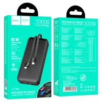 power bank Hoco J118A 20000mAh 2*USB, 2*type-C, Lightning, micro, Black ), мініатюра зображення № 3