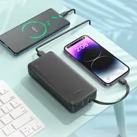 power bank Hoco J118A 20000mAh 2*USB, 2*type-C, Lightning, micro, Black ), мініатюра зображення № 4