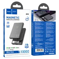 power bank Hoco Q18 Tourer 22.5W 10000mAh PD20W QC3.0, бездротове зарядне, чорний), мініатюра зображення № 5