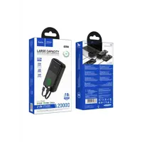power bank Hoco Q28A 20000 mAh. бездротова зарядка, USB, Type-C. Lightning, QC20W, PD22.5W чорний), мініатюра зображення № 3