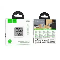Термогігрометр HOCO HX40 Indoor electronic hygrothermometer White), мініатюра зображення № 2