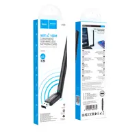 Wi-Fi адаптер HOCO HI32 USB to WiFi4 Black), мініатюра зображення № 2
