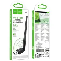Wi-Fi адаптер HOCO HI37 WiFi4 USB із зовнішньою антеною чорний), мініатюра зображення № 4