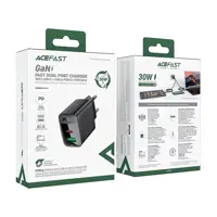 Зарядне ACEFAST A98 PD30W 1USB 1Type-C чорний), мініатюра зображення № 3