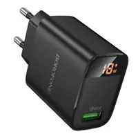 Зарядне BOROFONE BA95A 1USB QC3.0 18W 3A display чорнe), мініатюра зображення № 8