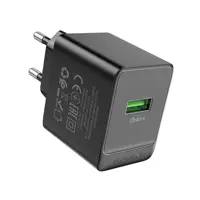 Зарядне BOROFONE BAS12A 1USB QC3.0 18W 1USB чорнe), мініатюра зображення № 3