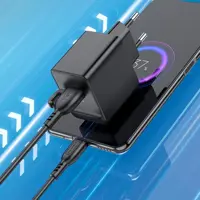 Зарядне BOROFONE BAS12A 1USB QC3.0 18W, кабель Micro чорне), мініатюра зображення № 4