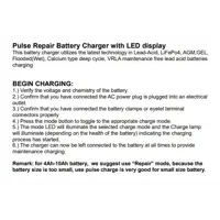 Зарядне Foxsur FBC1207E 12V 7А, автомат 3 етапи (для кислотних AGM, GEL, SLA, LiFePO4 акумуляторів)), мініатюра зображення № 8