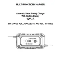 Зарядне Foxsur FBC1207E 12V 7А, автомат 3 етапи (для кислотних AGM, GEL, SLA, LiFePO4 акумуляторів)), мініатюра зображення № 9