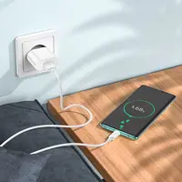 Зарядне Hoco C109A 1USB QC3.0 біле з кабелем Type-C), мініатюра зображення № 4