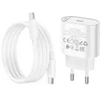 Зарядне Hoco C109A 1xType-C PD20W QC3.0 з кабелем Type-C біле), мініатюра зображення № 2