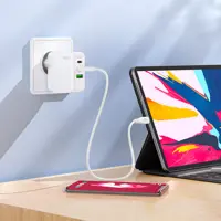 Зарядне HOCO C115A 1USB 2Type-C PD65W QC3.0 біле), мініатюра зображення № 3