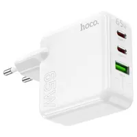 Зарядне HOCO C115A 1USB 2Type-C PD65W QC3.0 біле), мініатюра зображення № 2