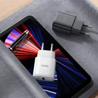 Зарядне HOCO C140A 1USB QC3.0 18W з кабилем Type-C білe), мініатюра зображення № 6