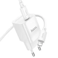 Зарядне HOCO C146A PD20W Type-C білe, кабель Type-C to Lightning), мініатюра зображення № 6