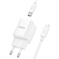 Зарядне HOCO C146A PD20W Type-C білe, кабель Type-C to Lightning), мініатюра зображення № 7