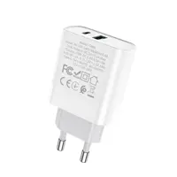 Зарядне HOCO C80A USB Type-C QC3.0 PD18W з кабелем Type-C біле), мініатюра зображення № 8