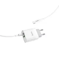 Зарядне HOCO C80A USB Type-C QC3.0 PD18W з кабелем Type-C біле), мініатюра зображення № 5