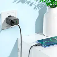 Зарядне HOCO CS23A PD30W QC3.0 1USB 1Type-C з кабелем Type-C чорне), мініатюра зображення № 5