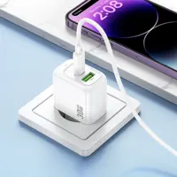 Зарядне HOCO CS55A Surplus GaN PD30W 1xType-C 1xUSB біле), мініатюра зображення № 6