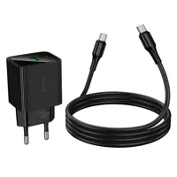 Зарядне HOCO CS83A PD20W Type-C/1USB LED чорний), мініатюра зображення № 3