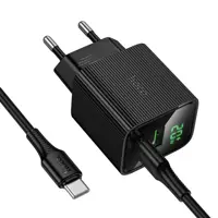Зарядне HOCO CS83A PD20W Type-C/1USB LED чорний), мініатюра зображення № 5