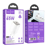 Зарядне HOCO N48 PD65W 1Type-C QC3.0 біле), мініатюра зображення № 9