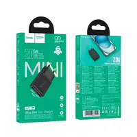 Зарядне HOCO N73 Type-C 1USB PD20W чорне), мініатюра зображення № 8