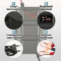 Зарядне LiitoKala Lii-14.6V 20A для гелевих, кислотних, AGM, LiFePO4 акумуляторів), мініатюра зображення № 8