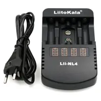 Зарядне LiitoKala Lii-NL4 Ni-Mh/Ni-Cd 1-4 АА/ААА 500mA, 9V крона 50мА, від 220V від батарейки.com.ua, зображення 1