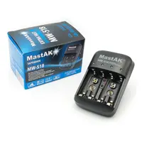 Зарядне MASTAK MW-518 для 1-4 елементів АА, ААА, крона Ni-Mh, Ni-Cd), мініатюра зображення № 5