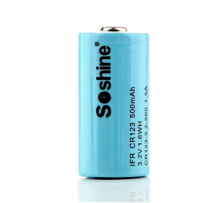 Акумулятор Літієвий Li-Fe Soshine RCR123 16340 550mAh 3V