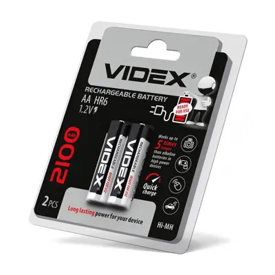 Акумулятор VIDEX Hi-Mh AA HR06 2100mAh 2bl