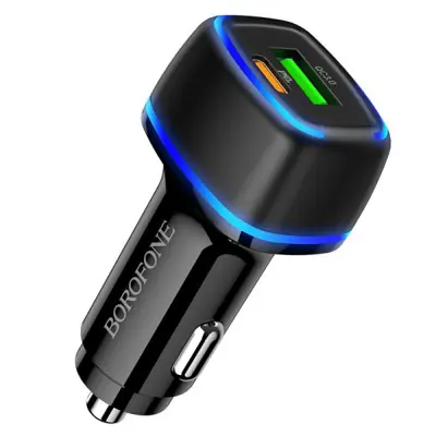 Авто зарядне BOROFONE BZ14A Mercury PD20W QC3.0 USB-A USB-C 3A black