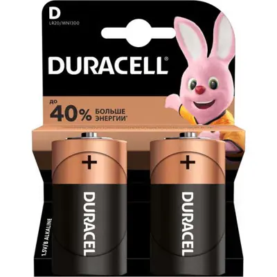 Батарейка DURACELL D/ LR20 /MN1300 KPN 02*10 2 шт.