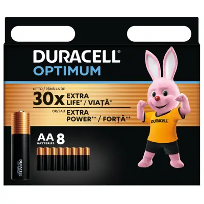 Батарейка DURACELL LR06 MN1500 KPD 04*20 Optimum 1x8 шт.