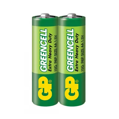 Батарейка GP R6 AA (15G-S2) Greencell 2shrink