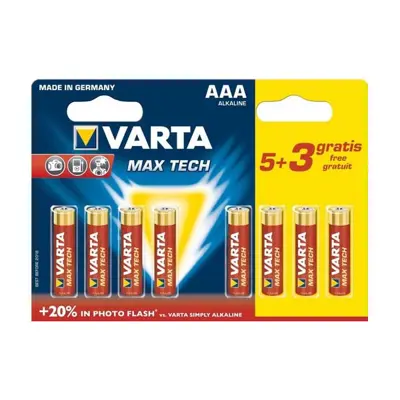 Батарейка VARTA 4703 (LR03) LONGLIFE Max-Power 1х8bl