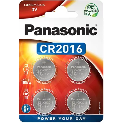 Батарейка літієва PANASONIC CR2016 Lithium, 3V, 1x4 шт