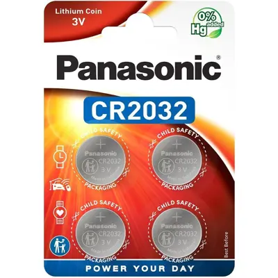 Батарейка літієва PANASONIC CR2032 Lithium, 3V, 1x4 шт