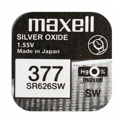 Батарейка в годинник MAXELL SR626SW-G4 (377) 1x10 (NEW EUROPE)