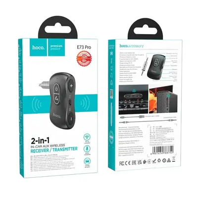 Bluetooth FM трансмітер Hoco E73 Pro (вбудований  АКБ)