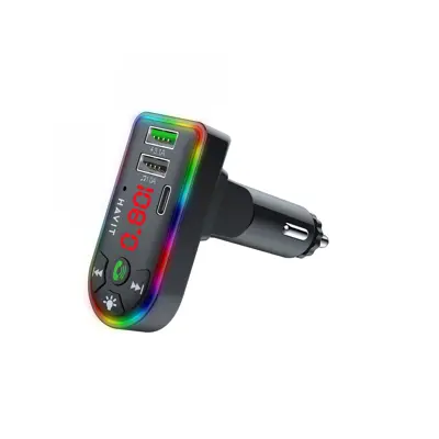 FM-модулятор HAVIT HV-FM813BT 2USB USB-C RGB Black