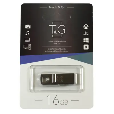 Флешка T&G 117 16GB металева срібло
