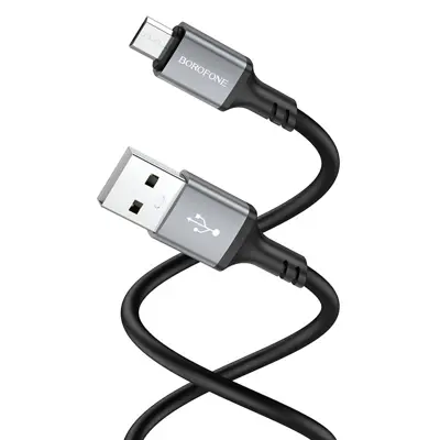 Кабель BOROFONE BX83 USB - Micro 2.4A 1m чорний